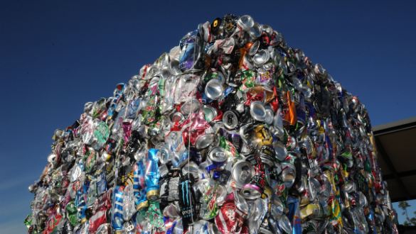 impact of recycling cans crushed